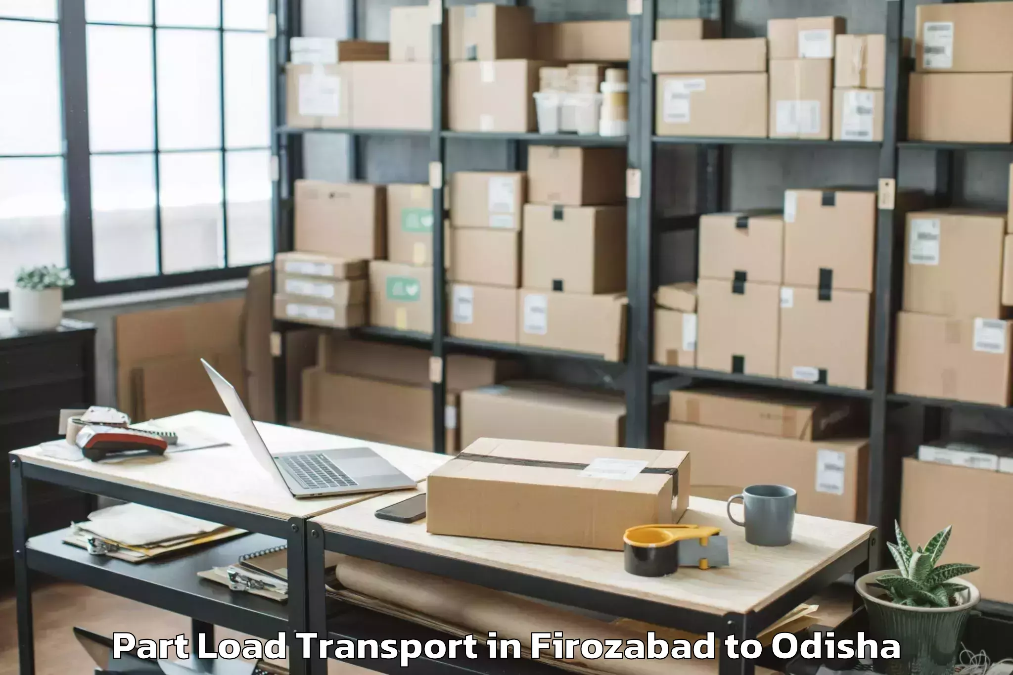 Book Firozabad to Odagaon Part Load Transport Online